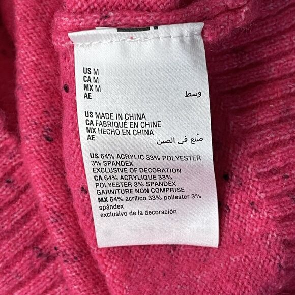 Karen Scott Medium Penguin Sweater Sequin Crew Neck Long Sleeve Stretch Pink New - Picture 8 of 8